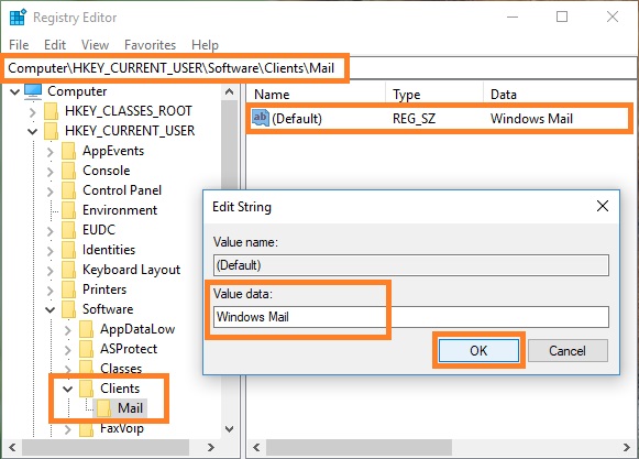 Default MAPI client